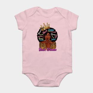 Black Woman,, Black Queen, Black Girl Magic, Sista Baby Bodysuit